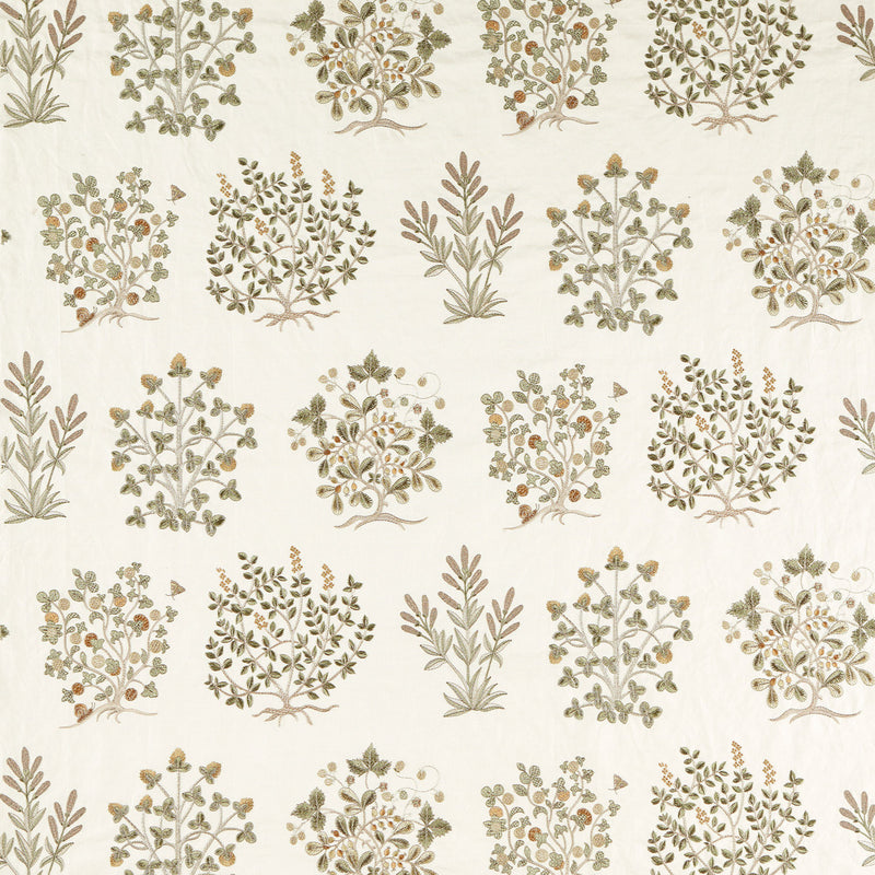 237618 Thyme Walk Highgrove Lichen/Gooseberry Fabric by Sanderson
