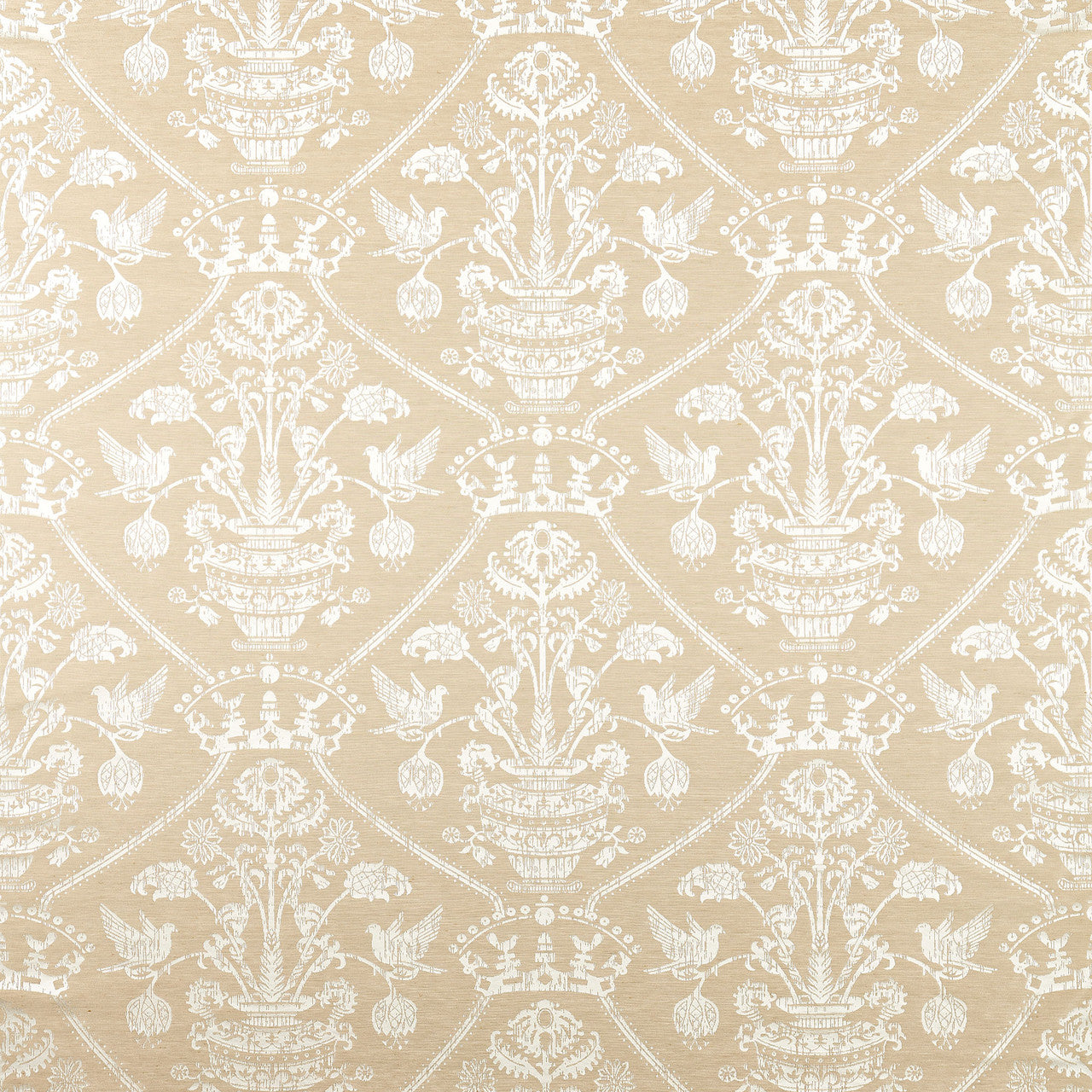 237620 Highgrove Damask Highgrove Gritstone Fabric by Sanderson