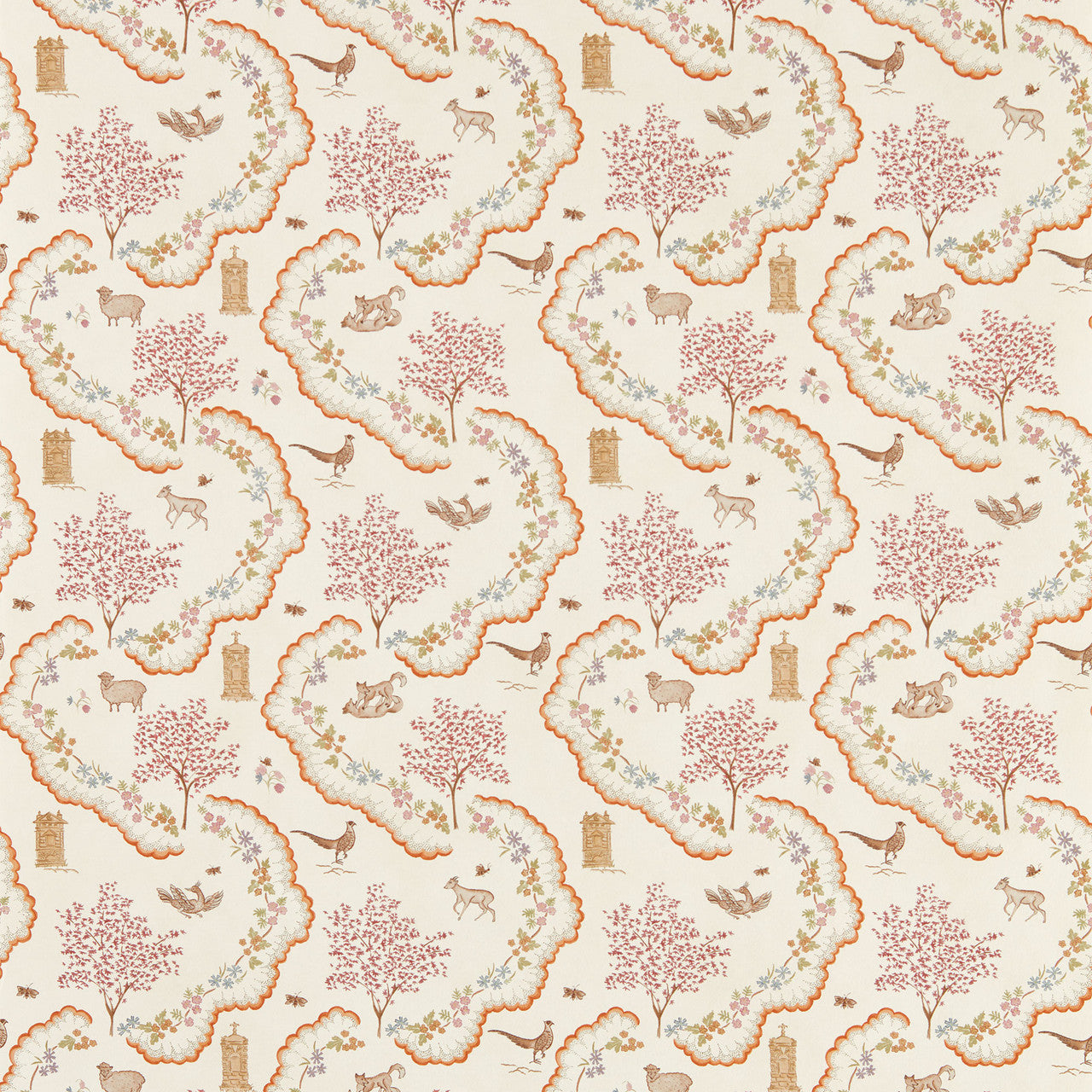 217482 Wildflower Meadow Highgrove Maple Wallpaper by Sanderson