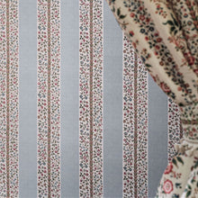 217486 Pergola Stripe Highgrove Mineral Blue/Wisteria Wallpaper by Sanderson