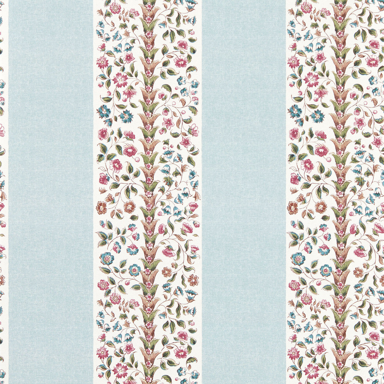 217486 Pergola Stripe Highgrove Mineral Blue/Wisteria Wallpaper by Sanderson