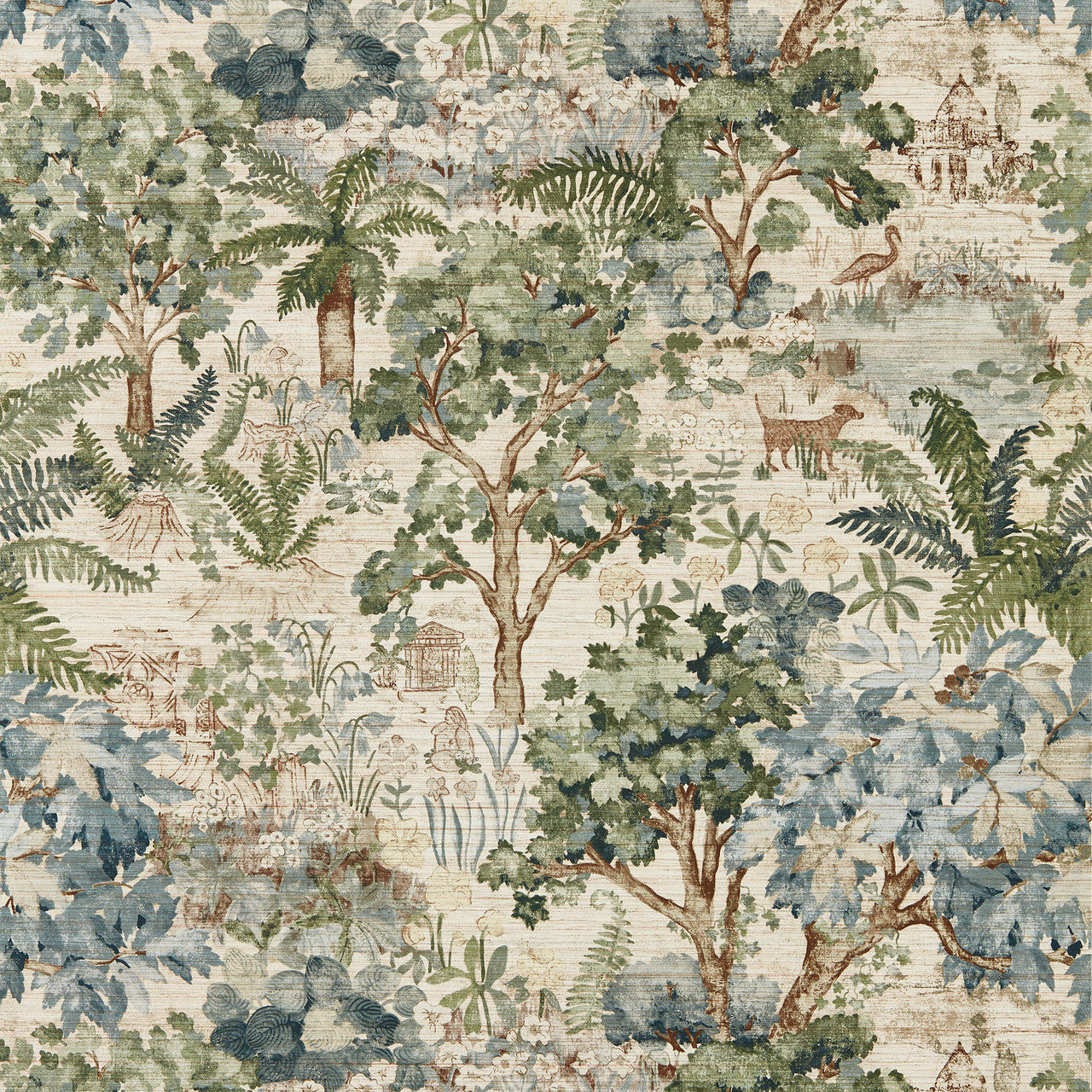 217491 The Stumpery Highgrove Fern Wallpaper by Sanderson