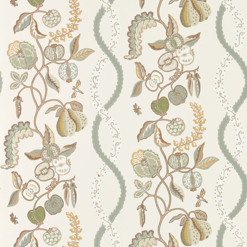 217500 Kitchen Garden Highgrove Gloucestershire Pear Wallpaper by Sanderson