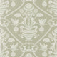 Highgrove Damask Highgrove Silver Green Wallpaper by Sanderson