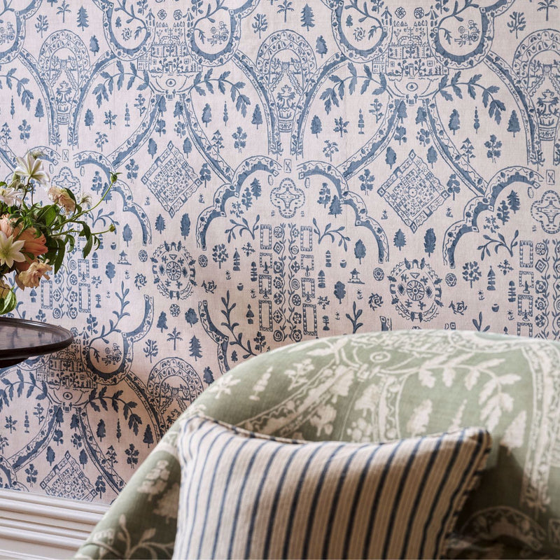217510 Topiary View Highgrove Wedgwood Wallpaper by Sanderson