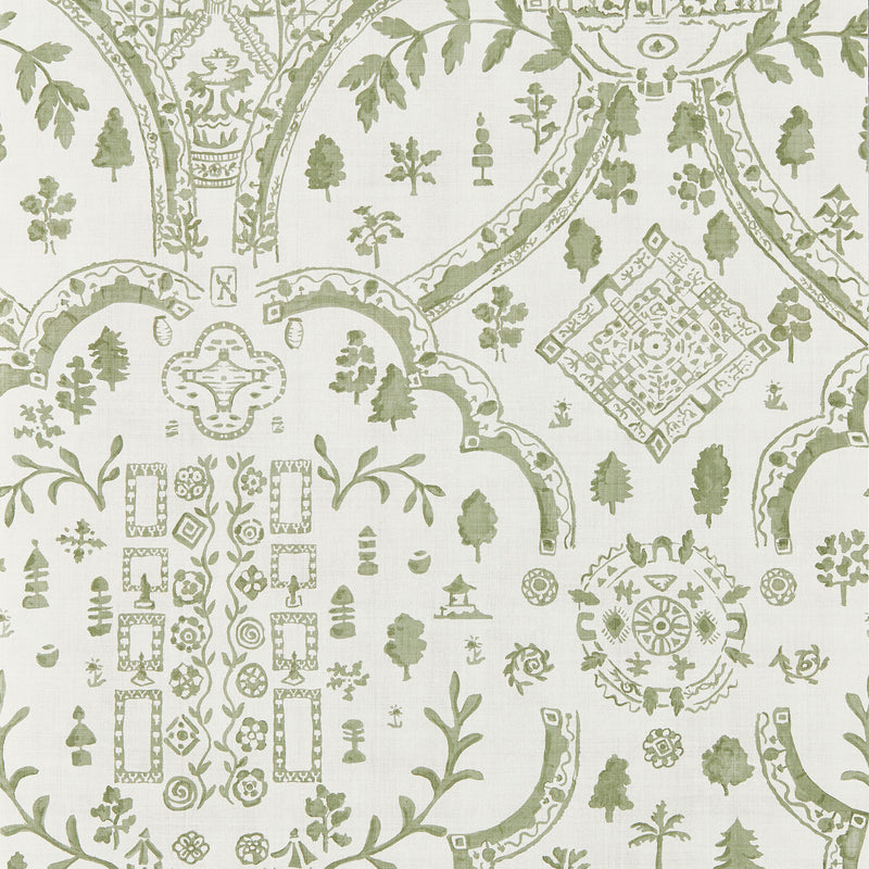 217511 Topiary View Highgrove Thyme Wallpaper by Sanderson