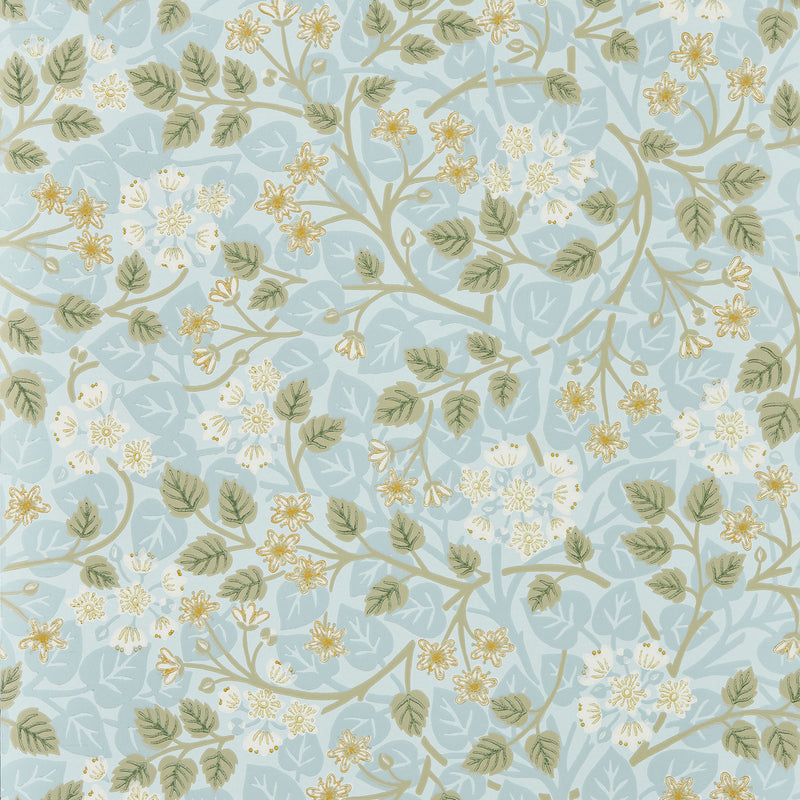 217517 Silver Lime Highgrove Mineral/Gooseberry Wallpaper by Sanderson