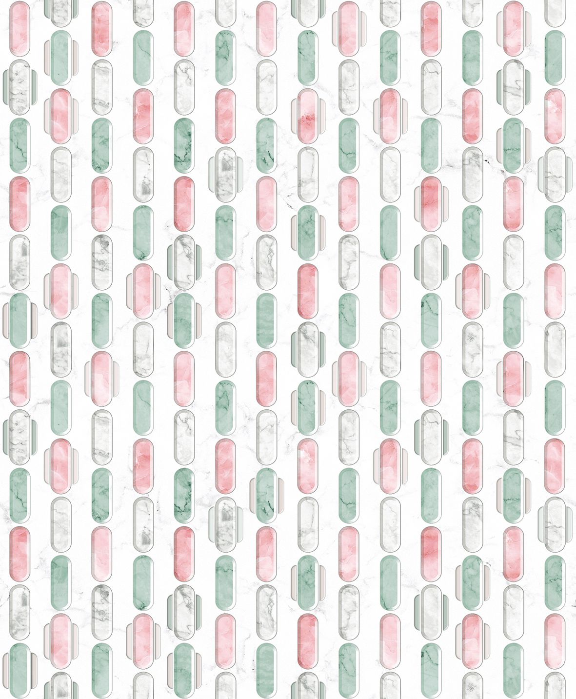 Capsules Pink Diversity Wallpaper by Tres Tintas
