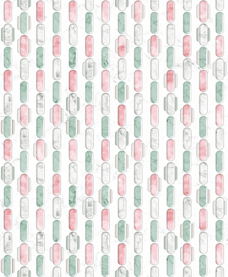 Capsules Pink Diversity Wallpaper by Tres Tintas