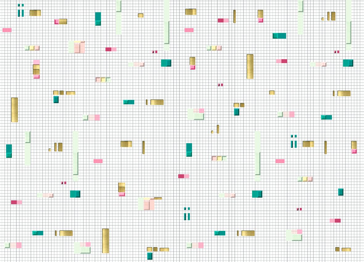 DI3304-1 Pixels Pink Diversity Wallpaper by Tres Tintas