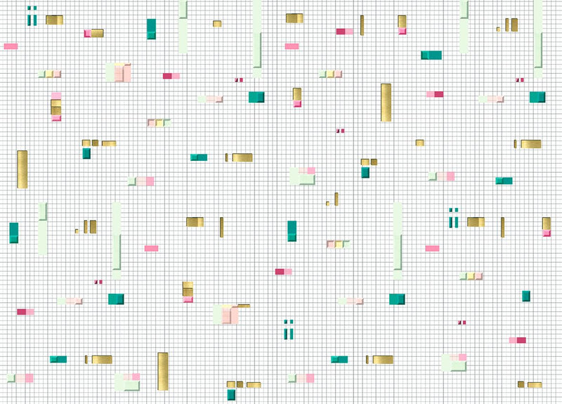 DI3304-1 Pixels Pink Diversity Wallpaper by Tres Tintas
