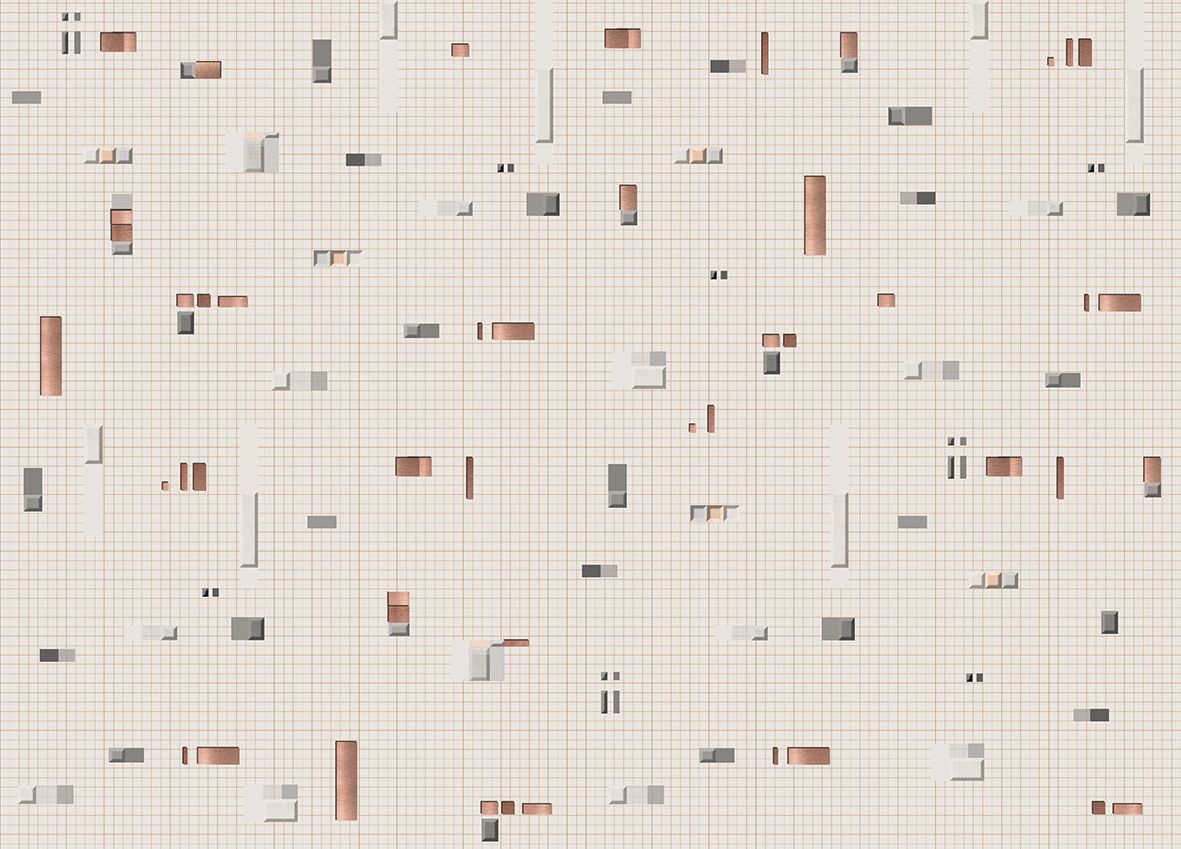 DI3304-2 Pixels Brown Diversity Wallpaper by Tres Tintas