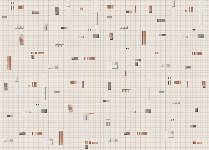 DI3304-2 Pixels Brown Diversity Wallpaper by Tres Tintas