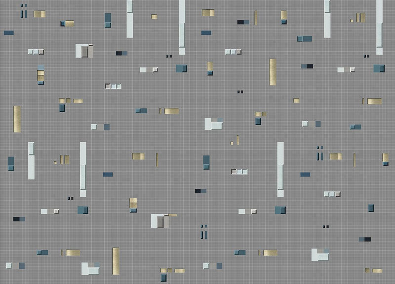 DI3304-3 Pixels Grey Diversity Wallpaper by Tres Tintas