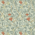 Arbutus Morris & Friends Blue and Pink Wallpaper by Morris & Co