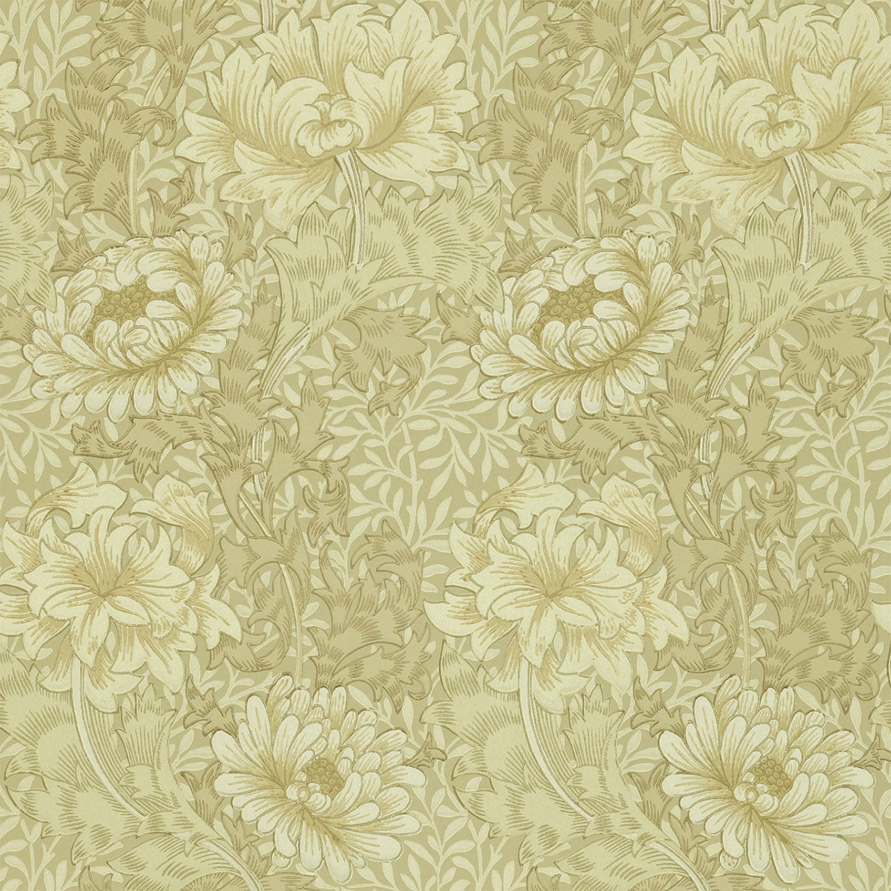 WM7612/8 Chrysanthemum Morris Wallpaper by Morris & Co
