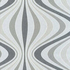 DL31206 DecorLine Geo Gravure Ogee Silver/Grey Wallpaper