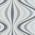 DL31206 DecorLine Geo Gravure Ogee Silver/Grey Wallpaper