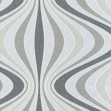 DL31206 DecorLine Geo Gravure Ogee Silver/Grey Wallpaper