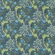 Seaweed Morris & Friends Cobalt and Thyme Fabric by Morris & Co