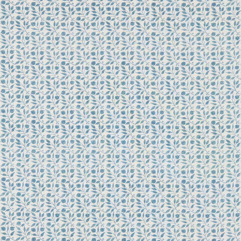DM3P224490 Rosehip Little Book of Morris Mineral Blue Fabric by Morris & Co