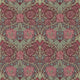 Honeysuckle & Tulip Morris & Friends Burgundy & Sage Wallpaper by Morris & Co