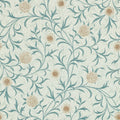 Scroll Loden & Slate Wallpaper by Morris & Co