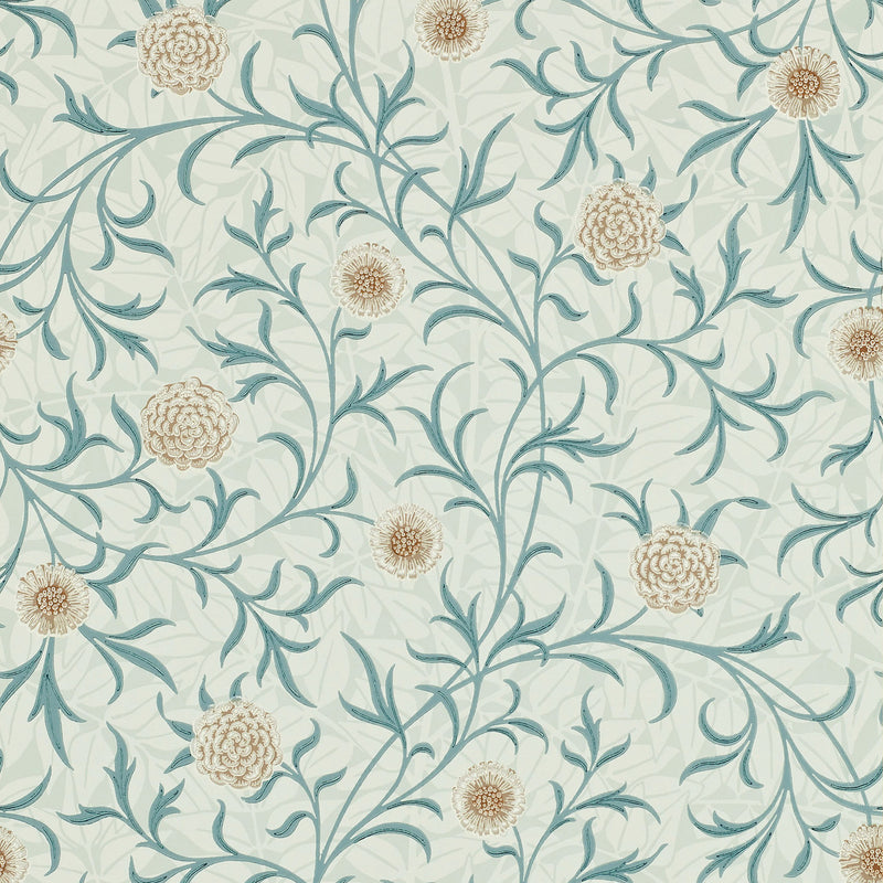 210362 Scroll Morris & Friends Loden & Slate Wallpaper by Morris & Co