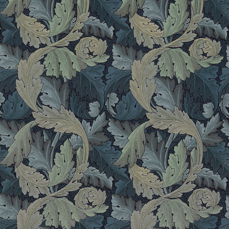 Acanthus Tapestry Archive Weaves Indigo/Mineral Fabric by Morris & Co