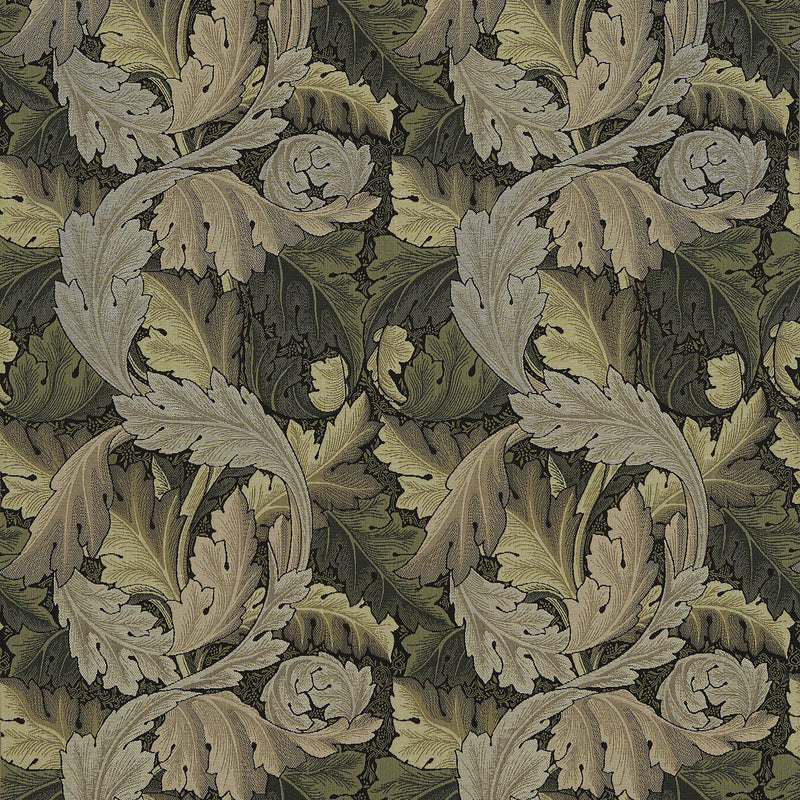 Acanthus Tapestry Archive Weaves Forest/Hemp Fabric by Morris & Co