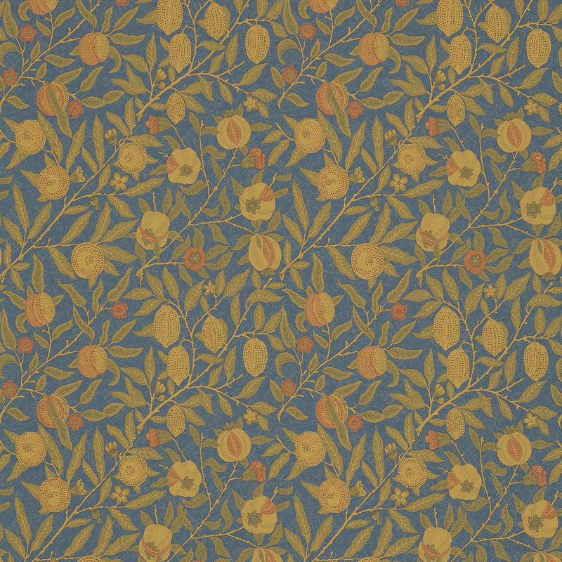 230284 Fruit Morris & Friends Blue and Thyme Fabric by Morris & Co