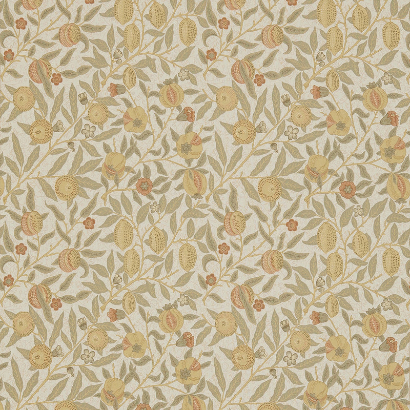 Fruit Archive Weaves Parchment/Bayleaf Fabric by Morris & Co