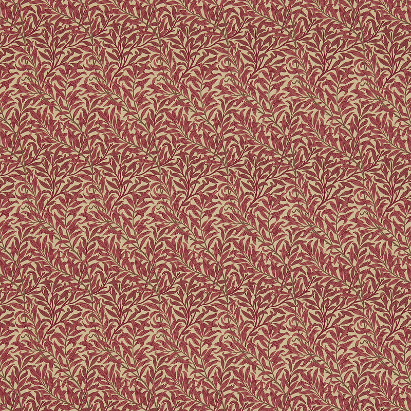 230288 Willow Bough Little Book of Morris Crimson & Manilla Fabric by Morris & Co