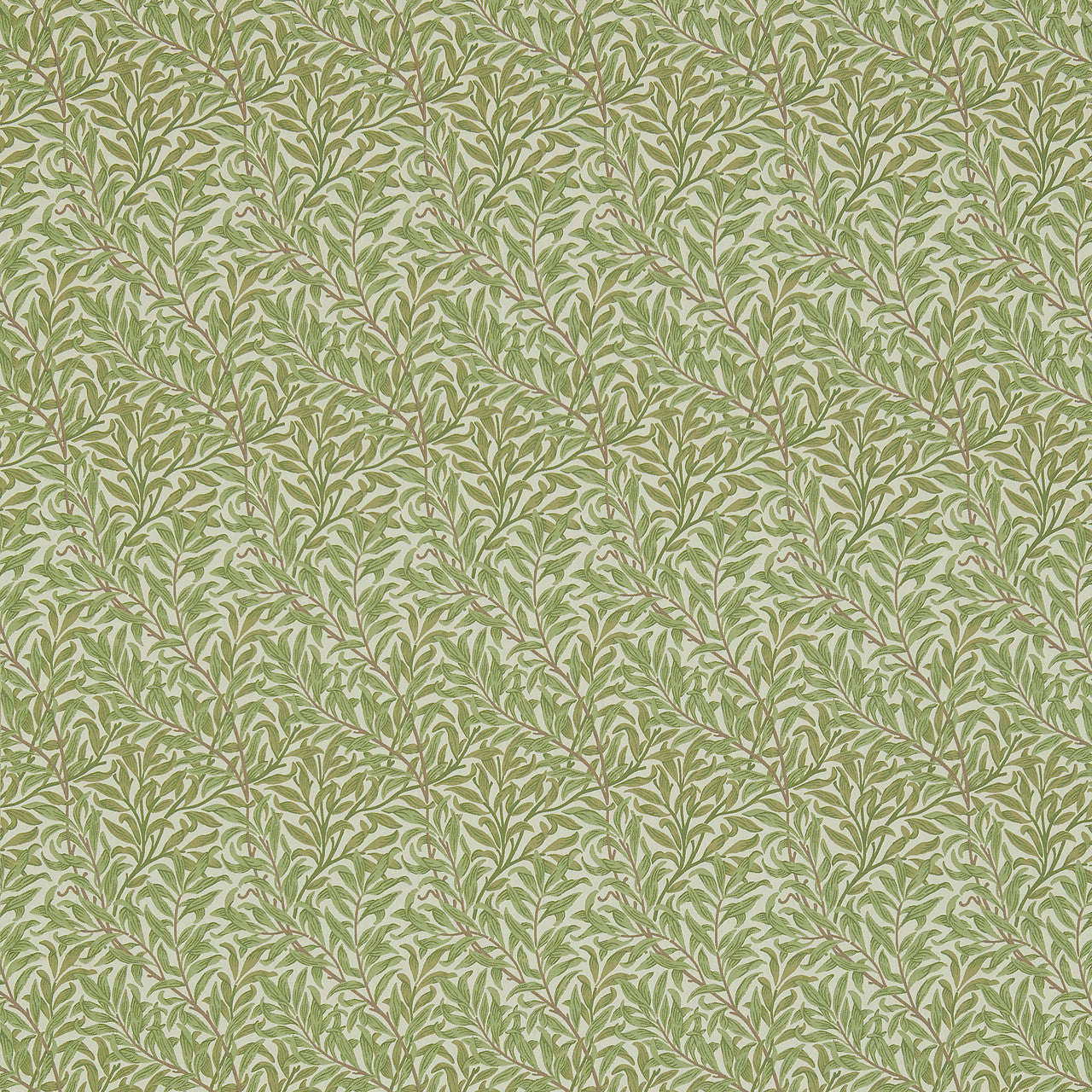 230290 Willow Bough Little Book of Morris Artichoke & Olive Fabric by Morris & Co