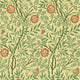 Sweet Briar Morris & Friends Green and Rust Wallpaper by Morris & Co
