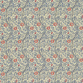 Sweet Briar Morris & Friends Indigo and Red Fabric by Morris & Co