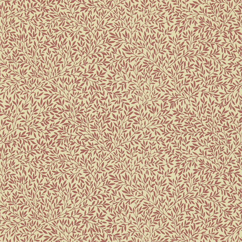 DMC148118 Standen Morris & Friends Beige and Brick Red Wallpaper by Morris & Co