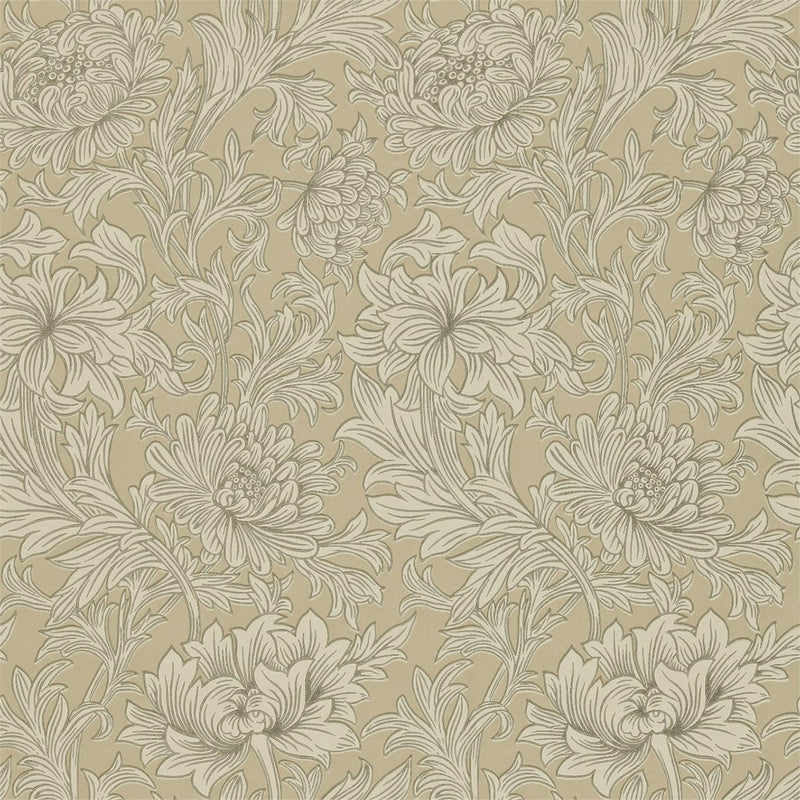 210417 Chrysanthemum Toile Compendium I & II Wallpaper By Morris & Co