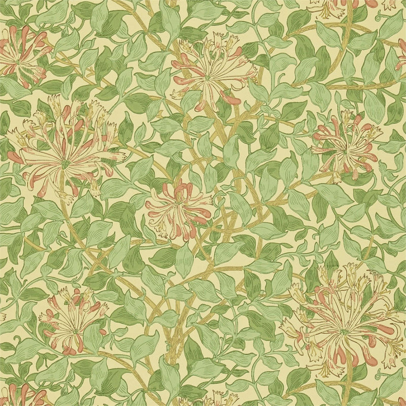 210435 Honeysuckle Compendium I & II Wallpaper By Morris & Co