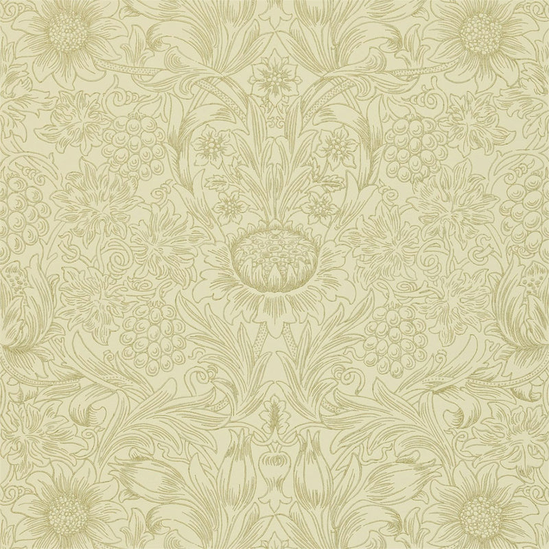 210475 Sunflower Etch Compendium I & II Wallpaper By Morris & Co