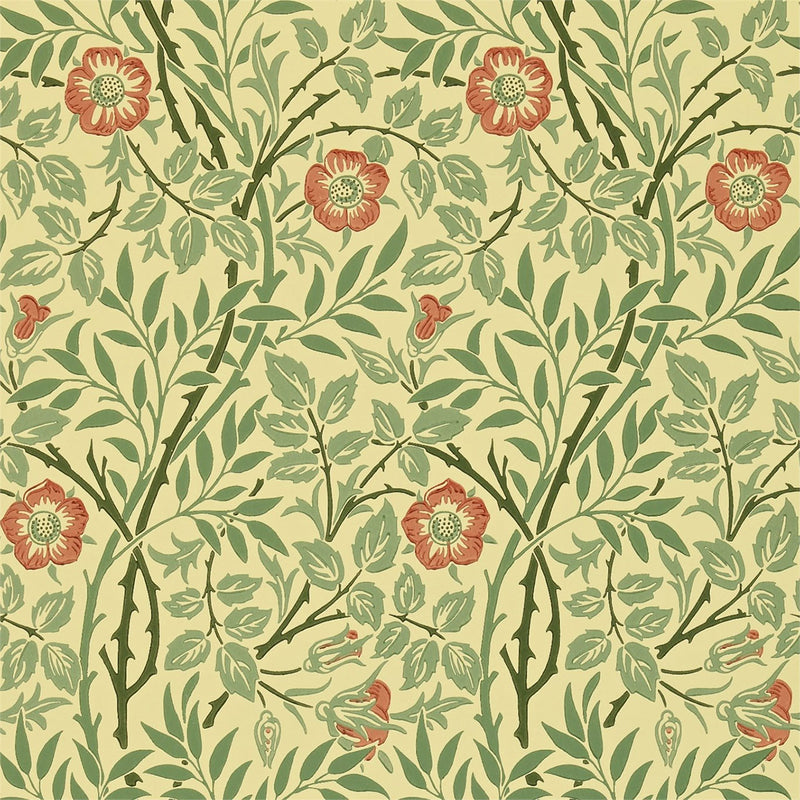210478 Sweet Briar Compendium I & II Wallpaper By Morris & Co