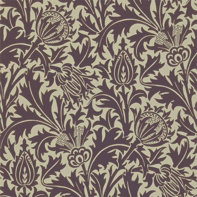 210482 Thistle Compendium I & II Wallpaper By Morris & Co