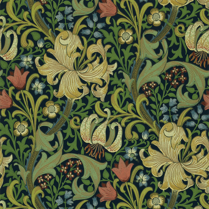 DMI1G3101 Golden Lily Morris Volume II Wallpaper by Morris & Co
