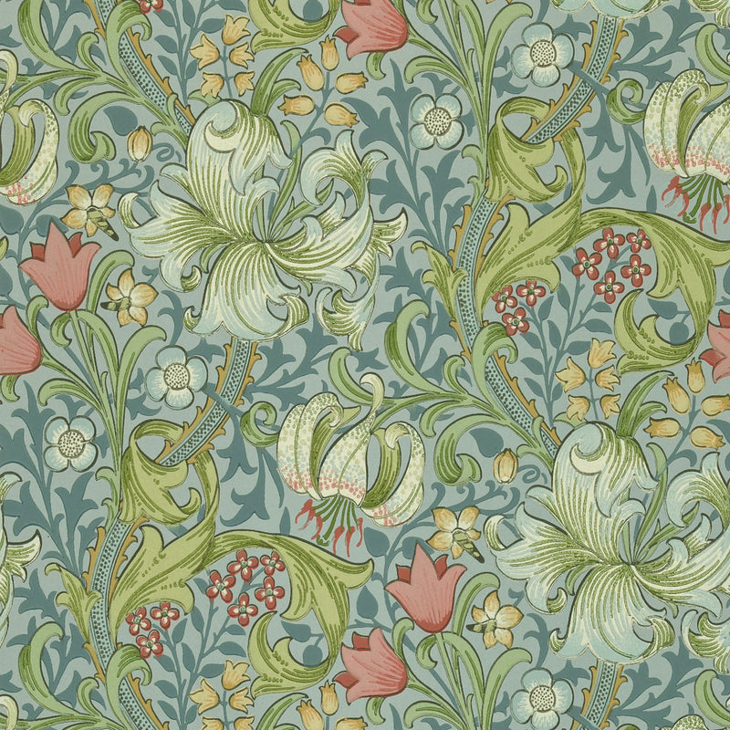 DMI1G3103 Golden Lily Morris & Friends Mineral Wallpaper by Morris & Co