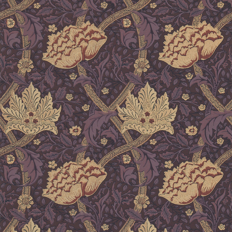 DMI1W6103 Windrush Morris & Friends Aubergine and Wine Wallpaper by Morris & Co