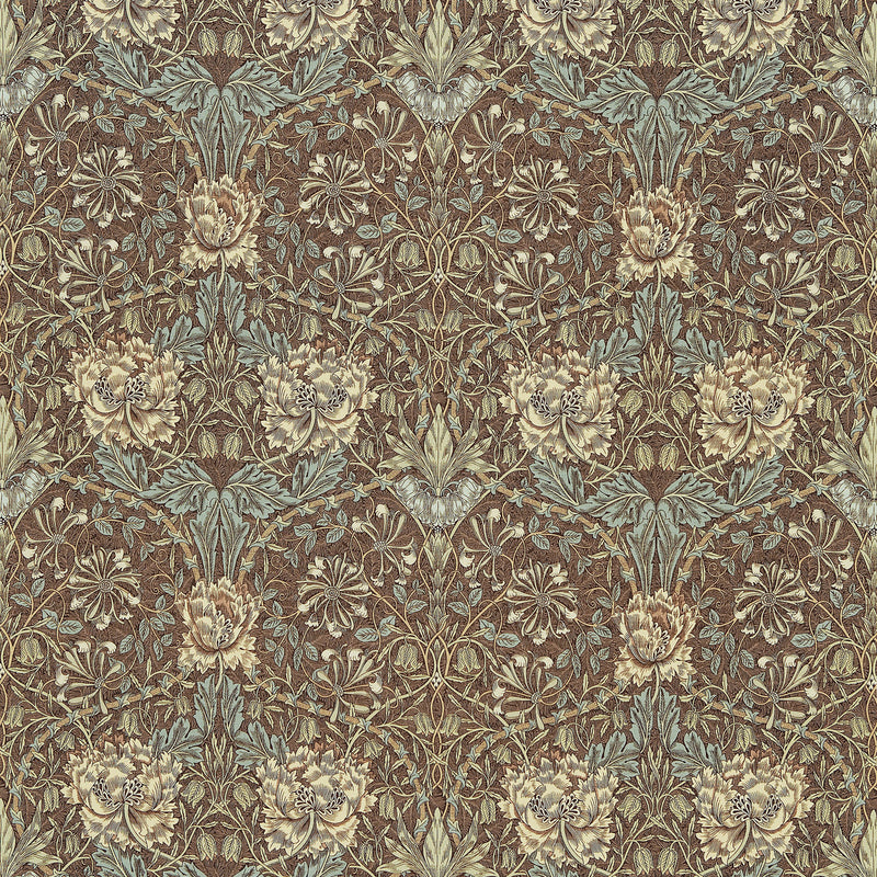 DMORHO201 Honeysuckle & Tulip Morris & Friends Bullrush and Slate Fabric by Morris & Co