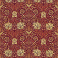 Honeysuckle & Tulip Morris & Friends Brick and Russet Fabric by Morris & Co