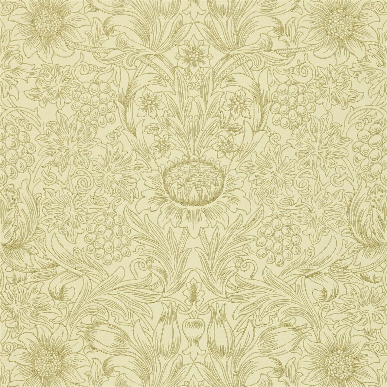 DMORSU105 Sunflower Etch Morris Volume IV Wallpaper by Morris & Co