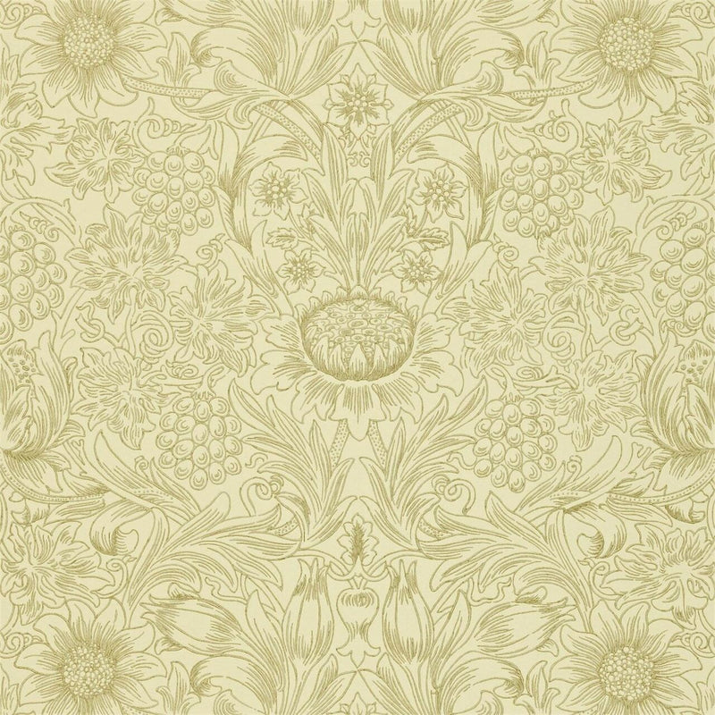 DMORSU105 Sunflower Etch Morris Volume IV Wallpaper by Morris & Co