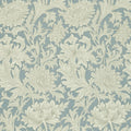 Chrysanthemum Toile China Blue & Cream Wallpaper by Morris & Co